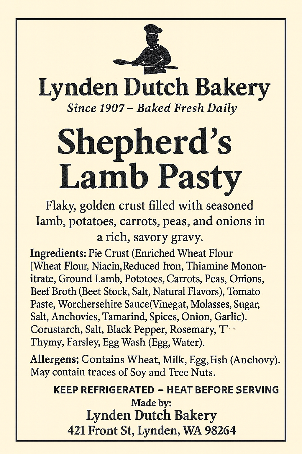 Shepherd's Lamb Pasty Box