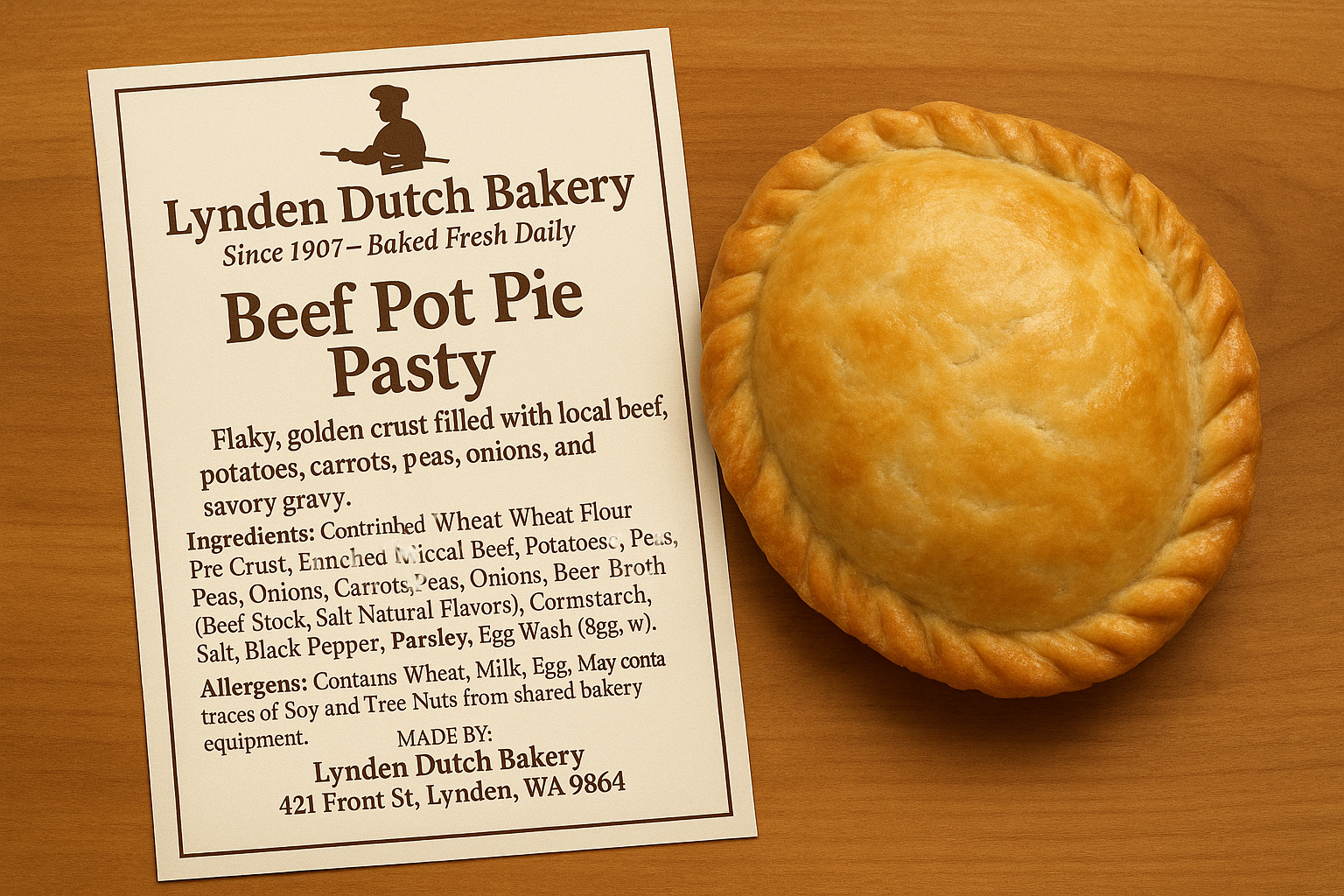 Beef Pot Pie Pasty Box